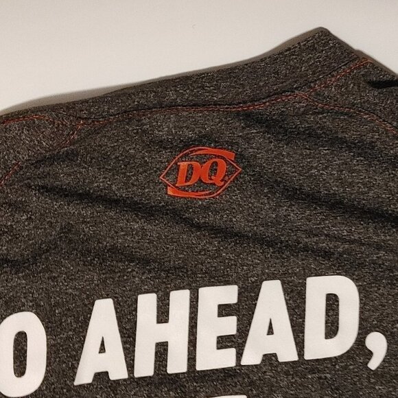 DAIRY QUEEN Employee Shirt Size Large RED SPOON "Go Ahead Eat Dessert first" - Picture 4 of 5